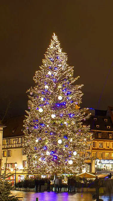 Le sapin du marché de noël de Strasbourg